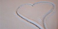 A heart Julia made in the snow